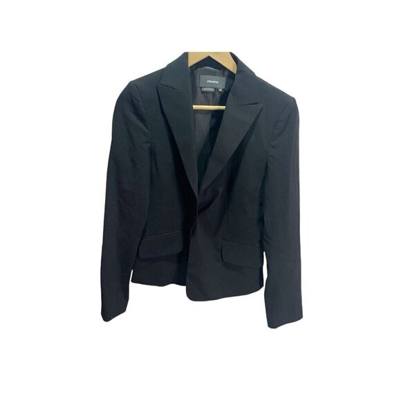 Maxime Black Fully Lined Wool Blend Dress/Career Blazer Size 6 - Picture 1 of 4